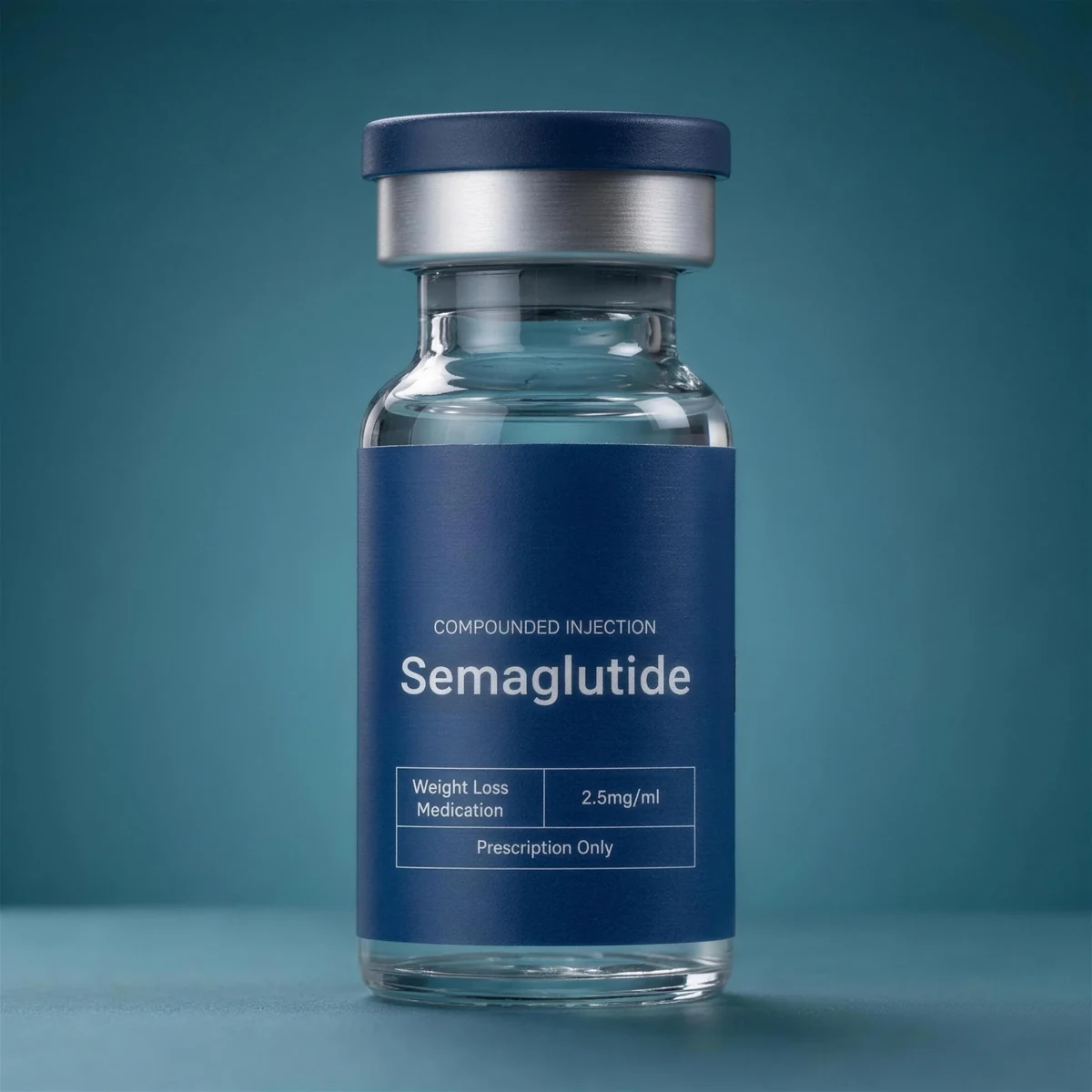 Vial de dosis única de semaglutida compuesta
