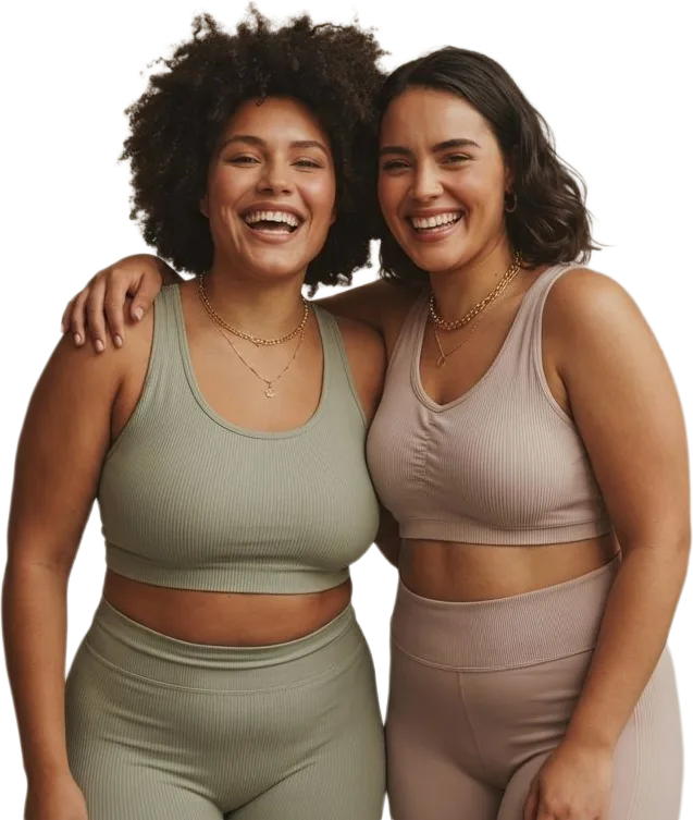 Dos pacientes de NuestraRx sonriendo juntas